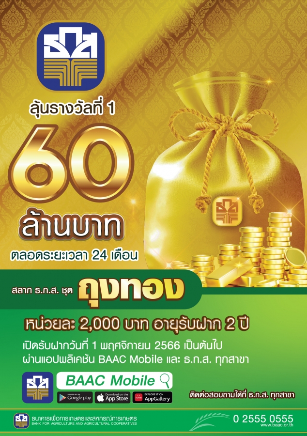 ถูกหวยรางวัลที่ 1 สลาก ธกส กว่า 60 ล้าน เศรษฐีใหม่อยู่อุตรดิตถ์