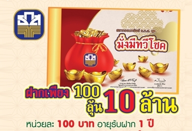 สลากออมทรัพย์ ธ.ก.ส. ชุดมั่งมีทวีโชค