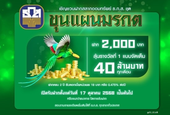 สลากออมทรัพย์ ธ.ก.ส. ชุดขุนแผนมรกต