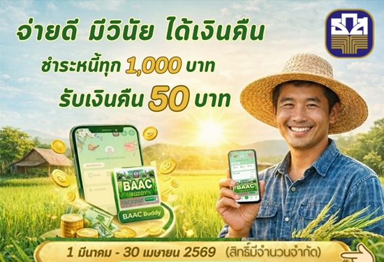  BAAC Buddy จ่ายดี มีวินัย ได้เงินคื