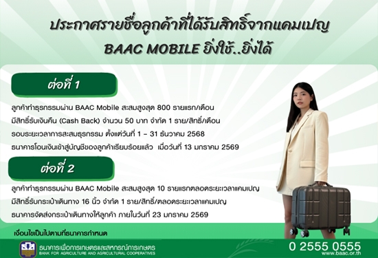 ประกาศรายชื่อลูกค้าที่ได้ร�