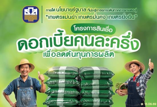 โครงการสินเชื่อดอกเบี้ยคนละครึ่งเพื่อลดต้นทุนการผลิต