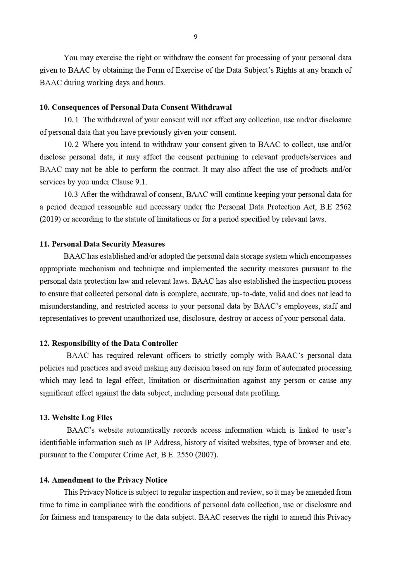 privacy notice content 9